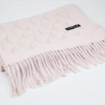 Beige en roze bohemian sjaal met patronen