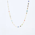 Fijne ketting met gekleurde kralen