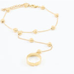 Gouden armband met bedels en kraaltjes