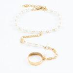 Gouden armbandenset met schakels en bedels