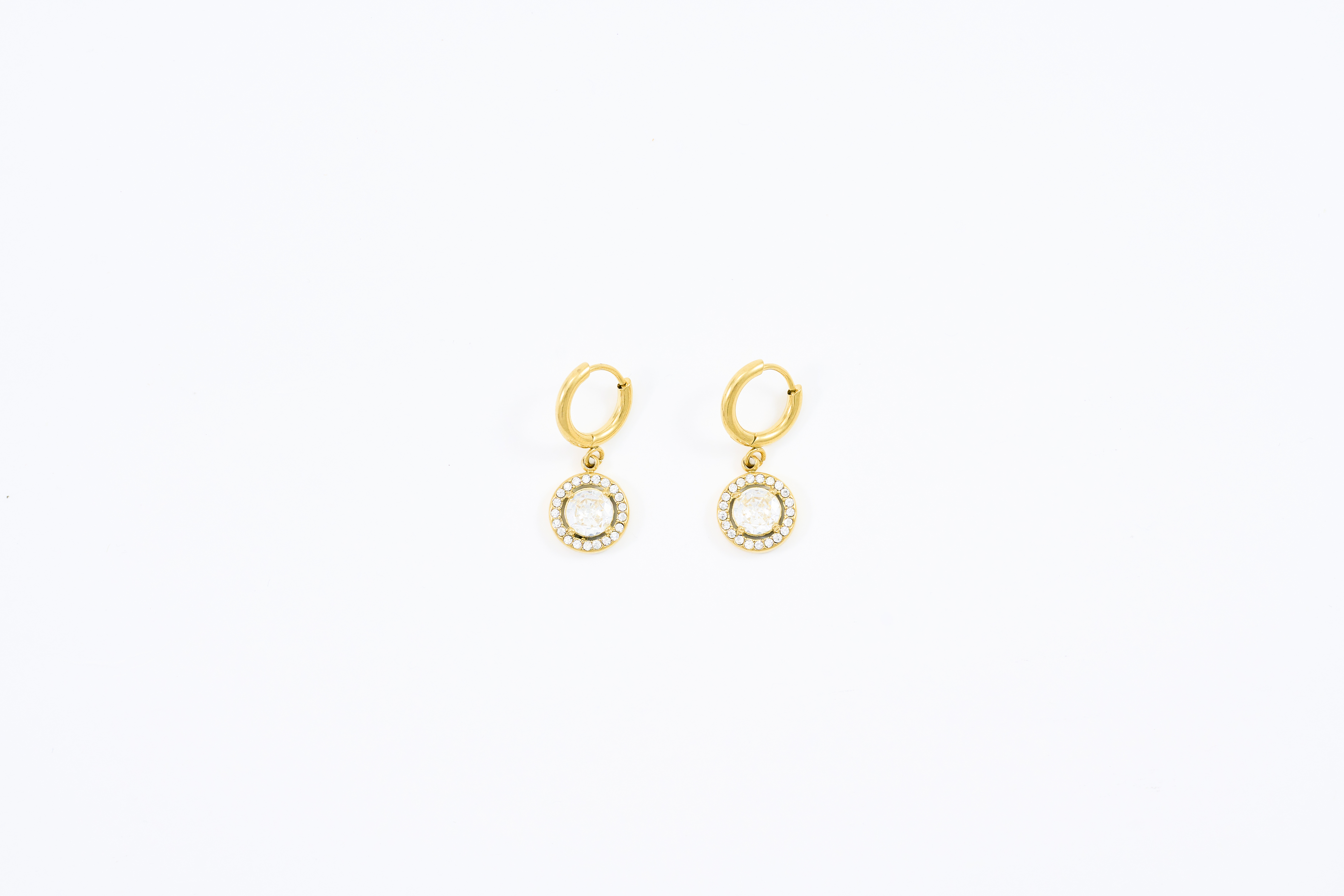 Gouden minimalistische cirkel oorbellen