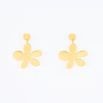 Gouden oorbellen met bloemetjes