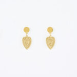 Gouden oorbellen met dubbele hartjes