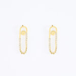 Gouden oorbellen met paperclipvorm