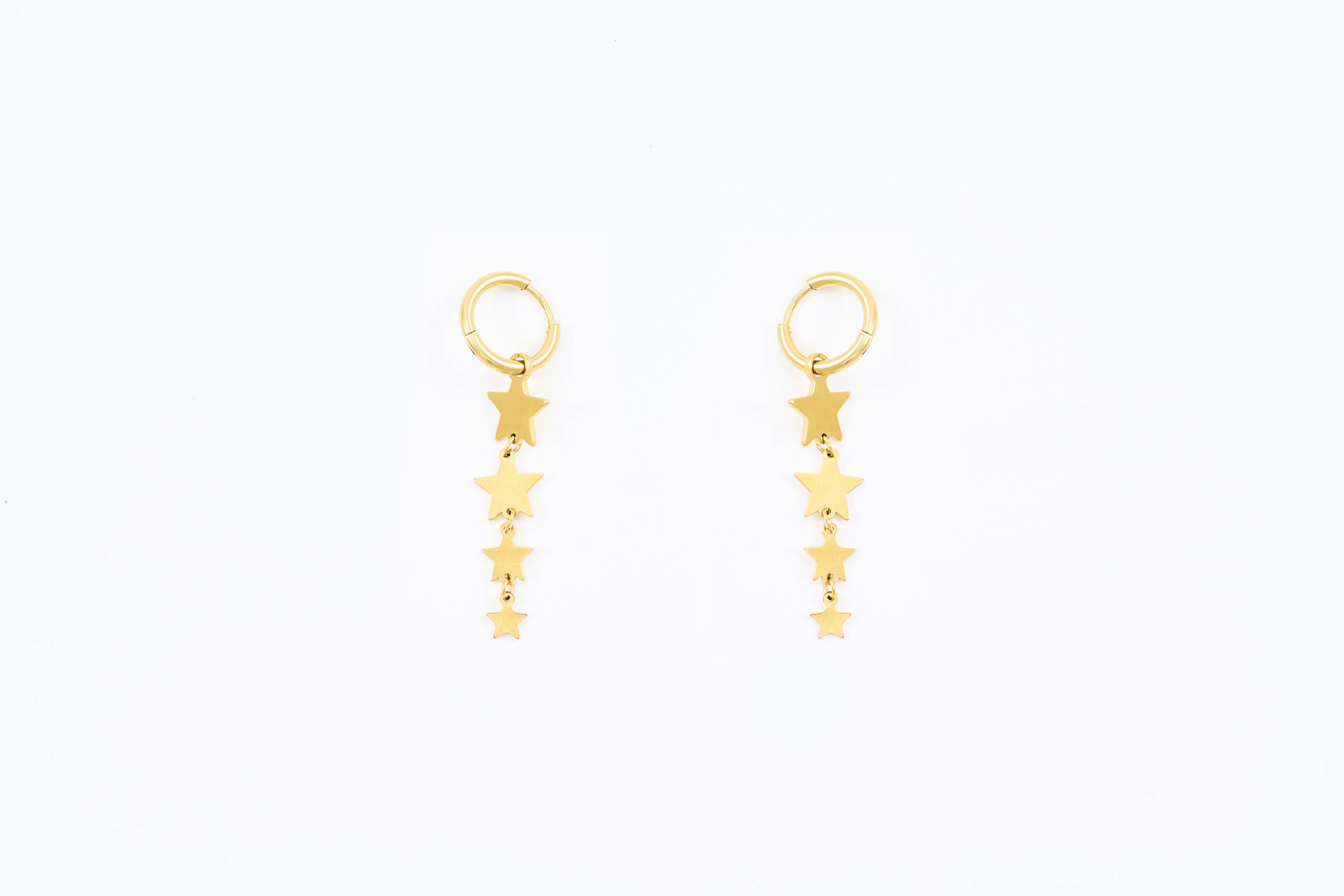 Gouden oorbellen met sterretjes