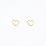 Gouden oorstekers met kleine hartjes