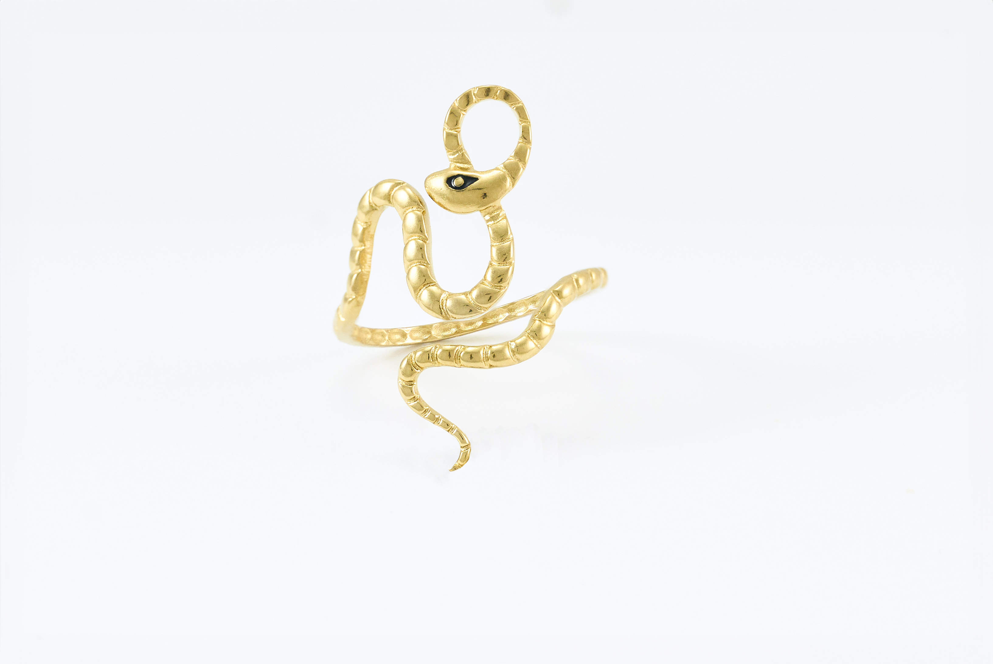 Gouden ring met slang