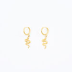 Gouden slang oorbellen