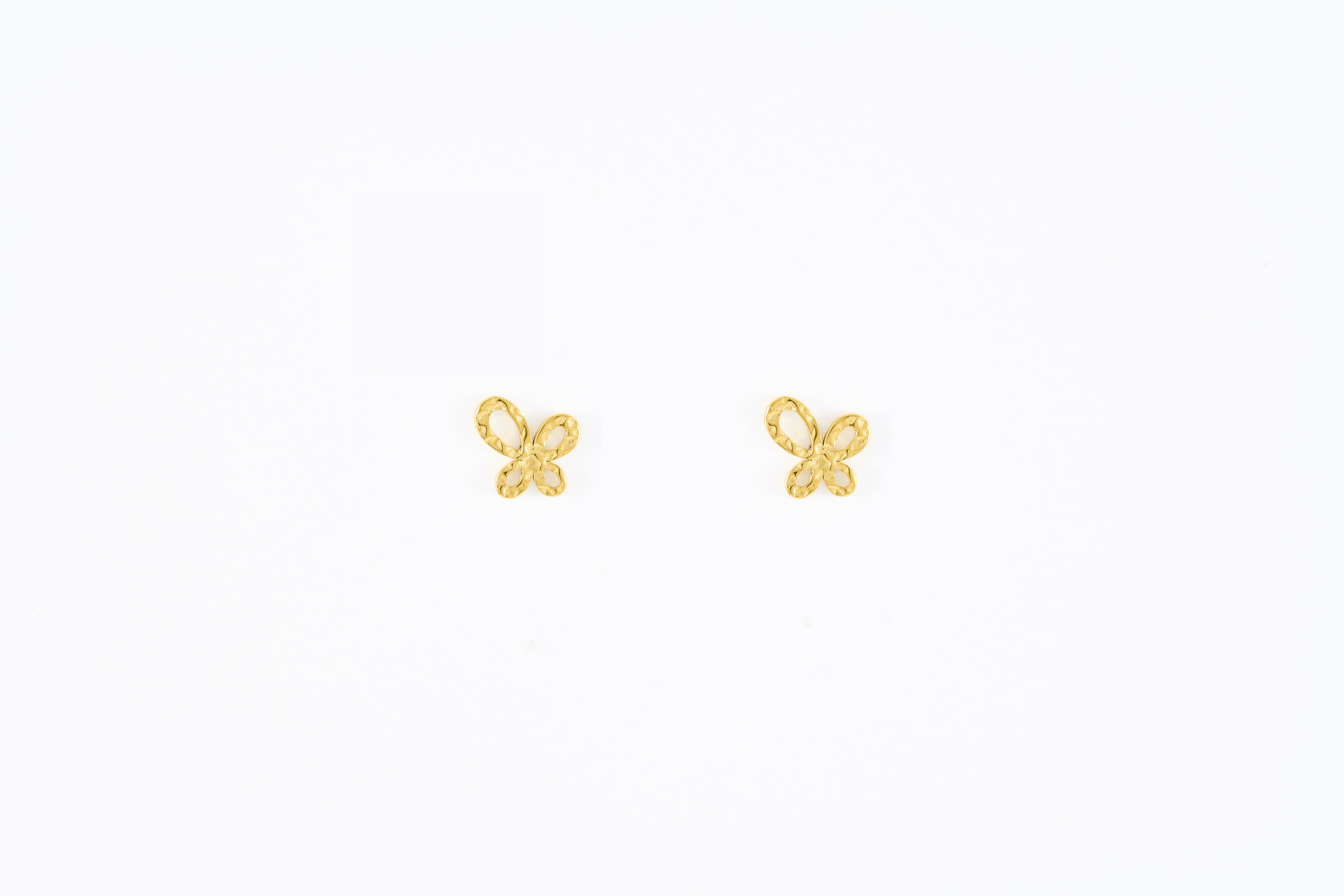Gouden vlinder studs