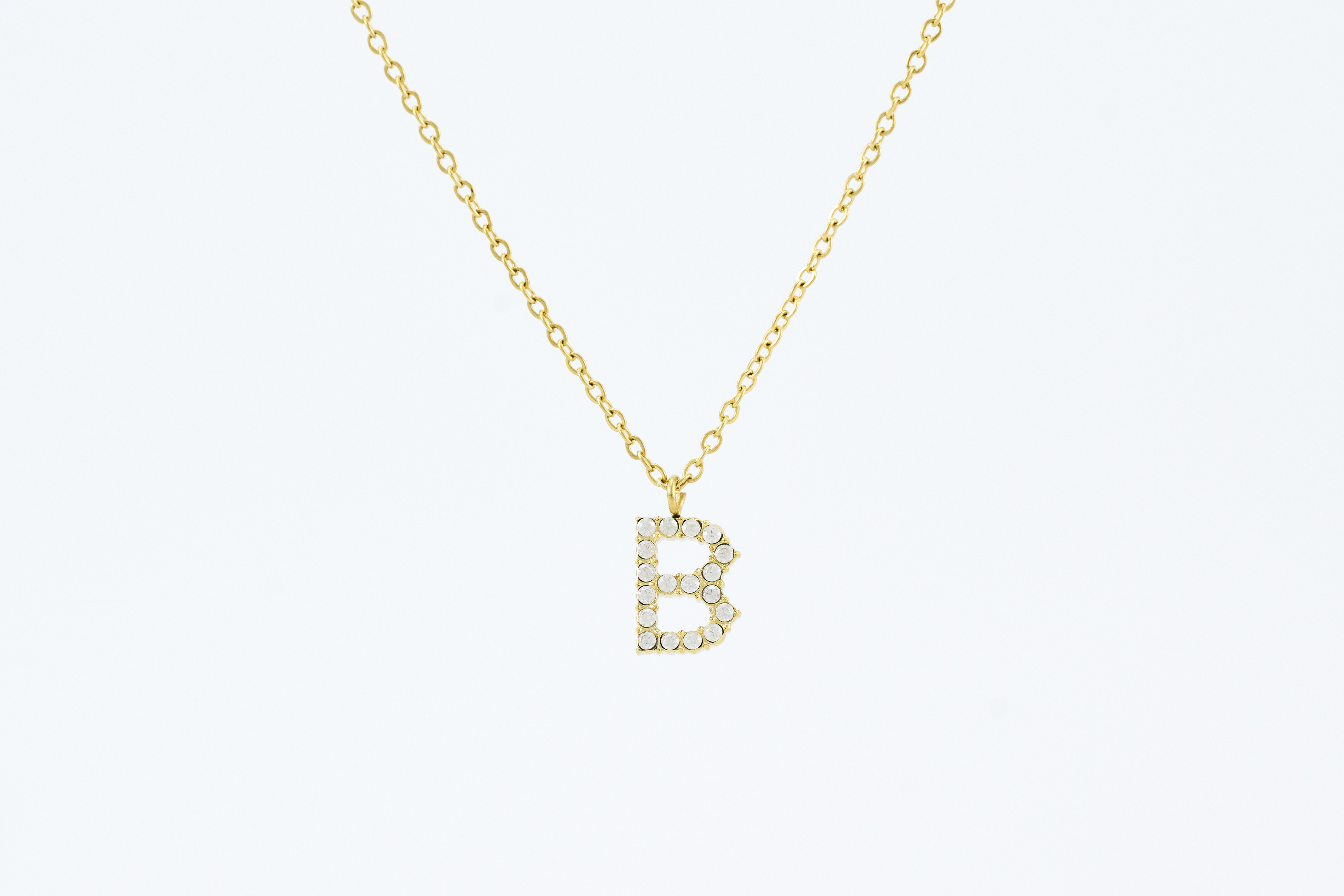Ketting met gouden letter hanger