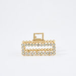 Klassieke gouden haarclip met open design