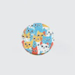 spiegel met abstracte kunstdesigns