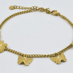 Vintage gouden enkelband met munten